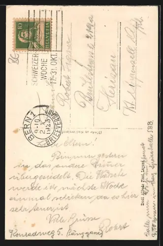 AK Bern, Nidekquartier, Teilansicht mit Kirche und Strassenpartie