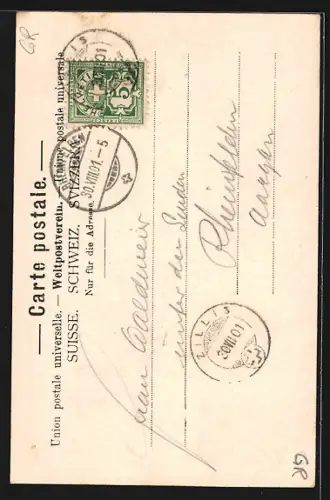 AK Zillis, Teilansicht mit Strassenpartie