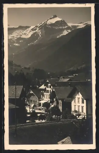 AK Gstaad, Dorfstrasse mit Oldenhorn