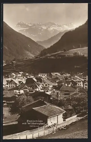 AK Zweisimmen, Teilansicht mit Wildstrubel