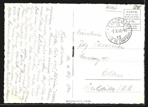 AK Biglen, Teilansicht mit Kapelle