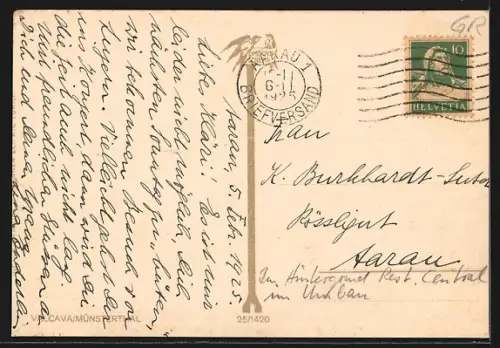 AK Valcava /Münsterthal, Ortspartie mit Strasse