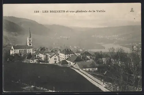 AK Les Brenets, Panorama et vue générale de la Vallée