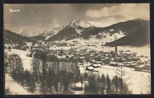 AK Davos, Teilansicht im Schnee