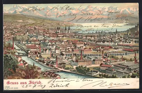 Lithographie Zürich, Teilansicht