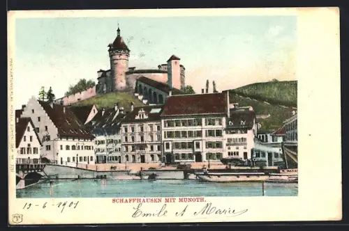 AK Schaffhausen, Blick auf die Feste