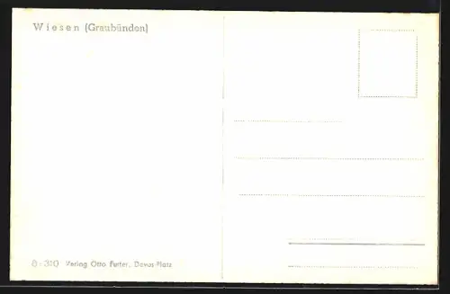 AK Wiesen /Graubünden, Teilansicht mit Kirche