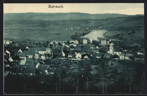 AK Zurzach, Teilansicht mit Kirche