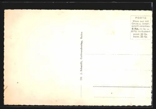 AK Unterendingen, Teilansicht mit Kirche