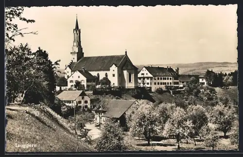 AK Leuggern, Ortspartie mit Kirche