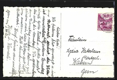 AK Leuggern, Ortspartie mit Kirche