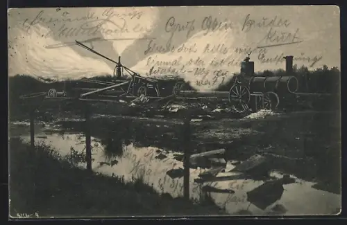 AK Hamburg-Neuengamme, Entzündung von Erdgas am 6. November 1910