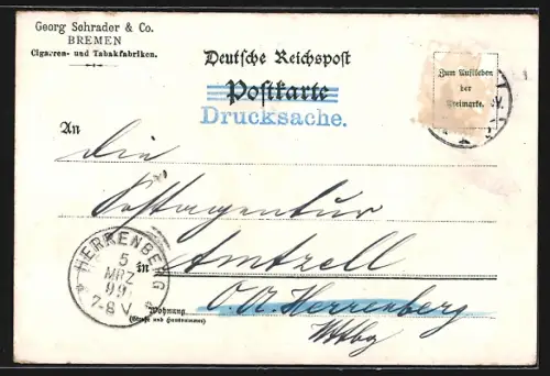 Lithographie Bremen, Rathaus, Dom