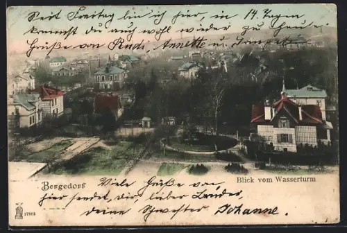 AK Bergedorf, Blick vom Wasserturm