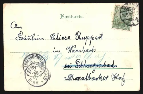 Lithographie Mainz /Rhein, Sicht von der Rheinseite