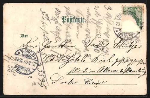 Lithographie Köln, Hohenzollernring, St. Gereonskirche