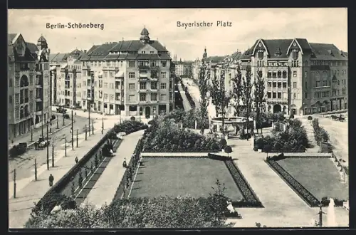 AK Berlin-Schöneberg, Bayerischer Platz aus der Vogelschau