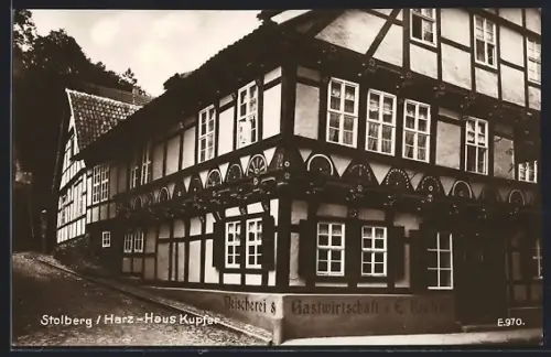 AK Stolberg /Harz, Gasthaus Haus Kupfer