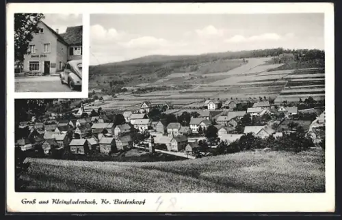 AK Kleingladenbach /Kr. Biedenkopf, Geschäft von Friedrich Pfeiffer, Teilansicht