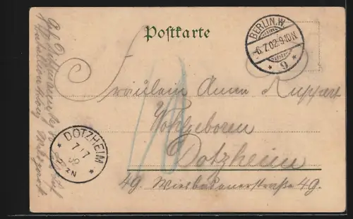 Lithographie Berlin, Palais Kaiser Friedrich III.