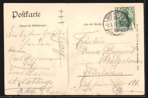 AK Wiesbaden, Jagdschloss Platte mit Restaurant