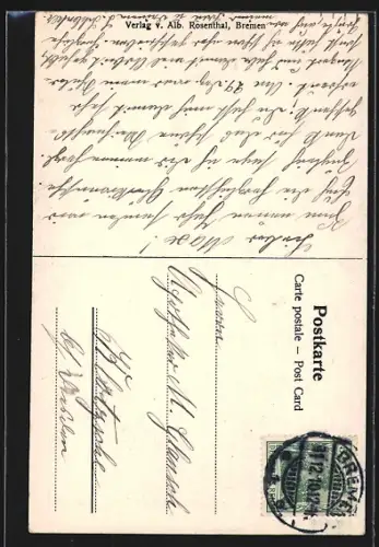 AK Bremen, Moltke-Denkmal an der Liebfrauenkirche