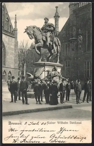 AK Bremen, Kaiser Wilhelm Denkmal