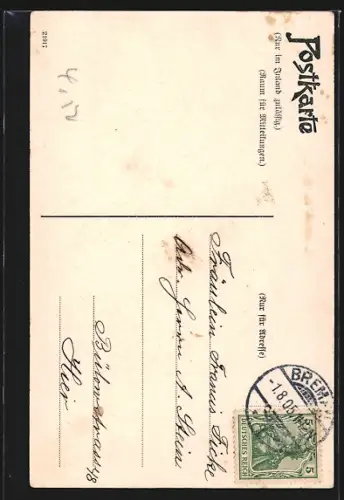 AK Bremen, Kaiser Wilhelm Denkmal