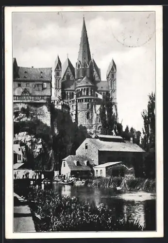 AK Limburg a. d. Lahn, Dom mit Lahn und umliegenden Gebäuden
