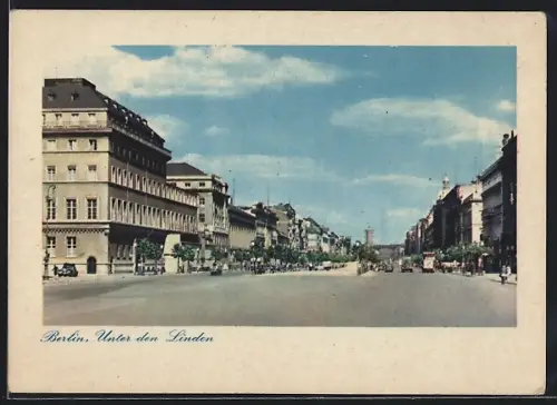 AK Berlin, Unter den Linden, Strassenzug