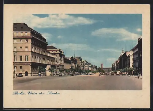 AK Berlin, Unter den Linden, Strassenzug
