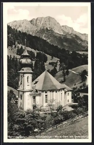 AK Berchtesgaden, Maria Gern mit Untersberg