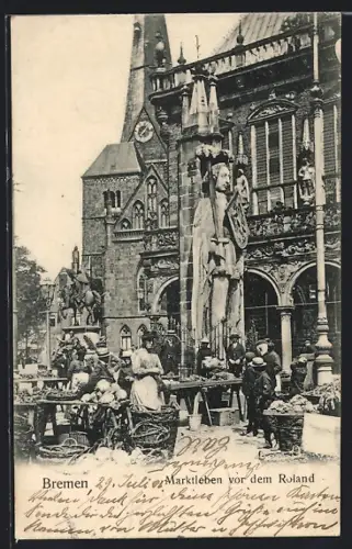 AK Bremen, Marktleben vor dem Roland