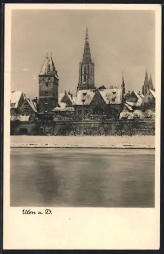 AK Ulm a. D., Münster, Winteransicht