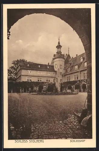 AK Stolberg / Harz, Schloss Stolberg, Schlosshof