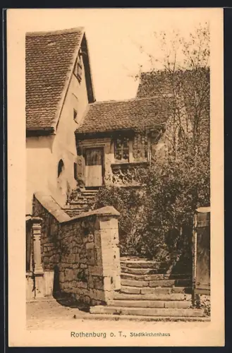 AK Rothenburg o. T., Stadtkirchenhaus