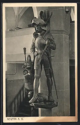 AK Neufra a. D., Statue Stephan von Gundelfingen der Jüngere in der Schlosskirche