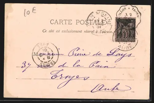 AK Bar-sur-Seine, Entrée de la ville avec charrette et pont