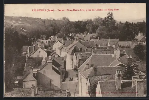 AK Les Riceys /Aube, Vue sur Ricey-Haute-Rive, prise du Clocher de Ricey Haut