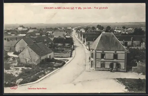 AK Origny-le-Sec /Aube, Vue générale du village