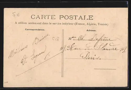 AK Villemaur, Souvenir avec vues multiples de la ville et décor floral