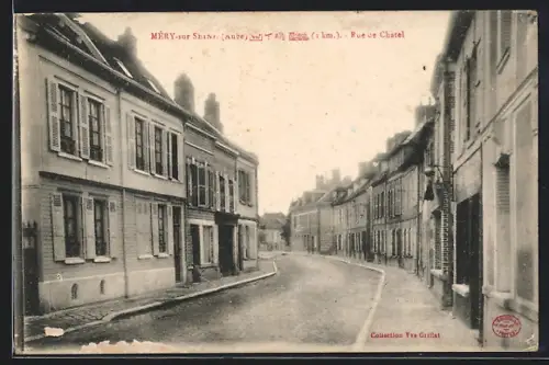 AK Méry-sur-Seine, Rue de Chatel