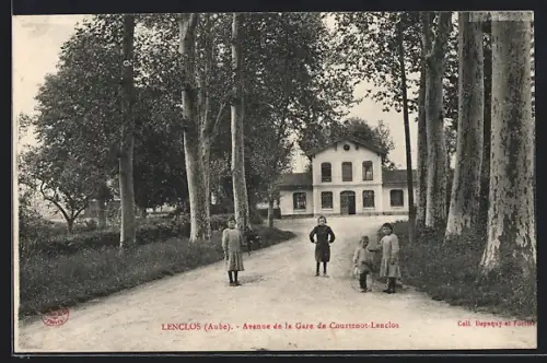 AK Lenclos /Aube, Avenue de la Gare de Courtenot-Lenclos