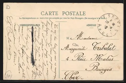 AK Essoyes /Aube, Vue sur l`Ource avec un homme en barque et des maisons au bord de l`eau