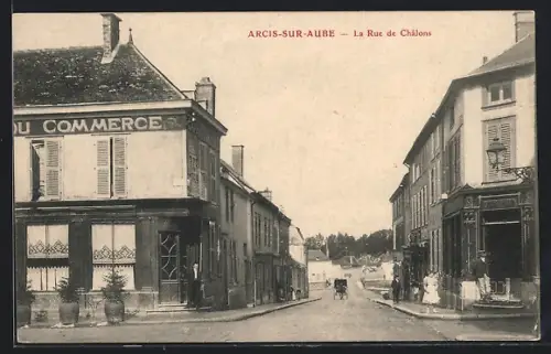 AK Arcis-sur-Aube, La Rue de Châlons