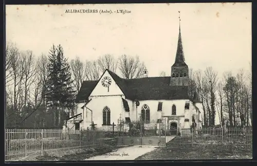 AK Allibaudières /Aube, L`Église