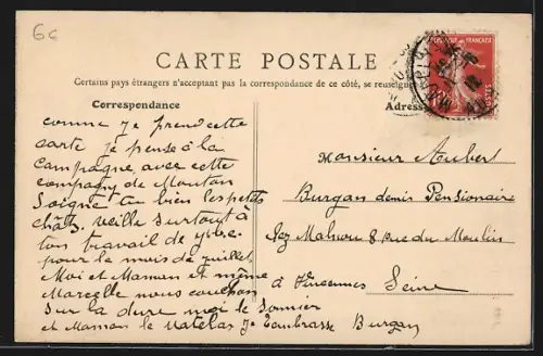 AK Camp de Mailly, Route de Châlons avec charrette et troupeau de moutons