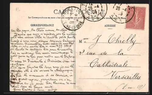 AK Troyes, Perspective de la Rue Thiers