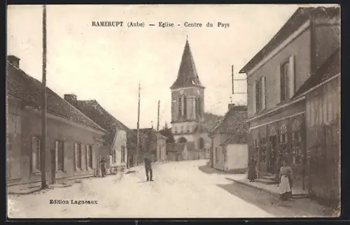 AK Ramerupt /Aube, Église, Centre du Pays