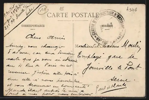 AK Estissac /Aube, La Papeterie et le cours d`eau entouré d`arbres